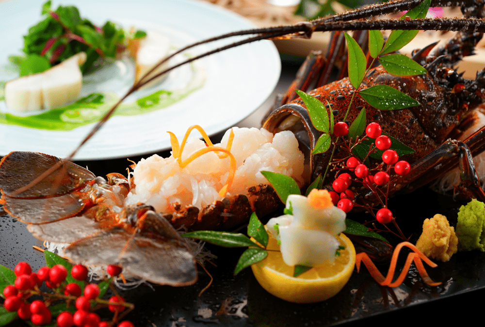 Sashimi of luxurious creative kaiseki cuisine image