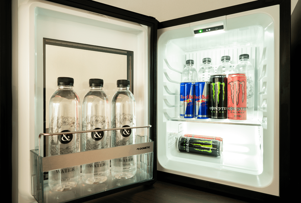 Drinks refrigerator in the fitness gym image